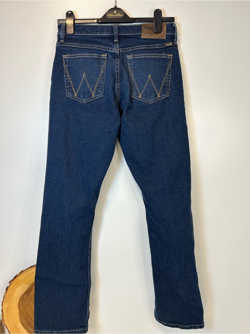 Wrangler Men's Straight Leg Jeans in Deep Blue Denim Size 29x30 Western - Picture 2 of 8